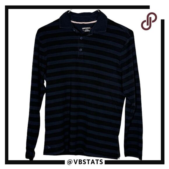 Untuckit Men's Gridley Performance Long Sleeve Polo Shirt Navy Blue Size Small - Picture 1 of 8